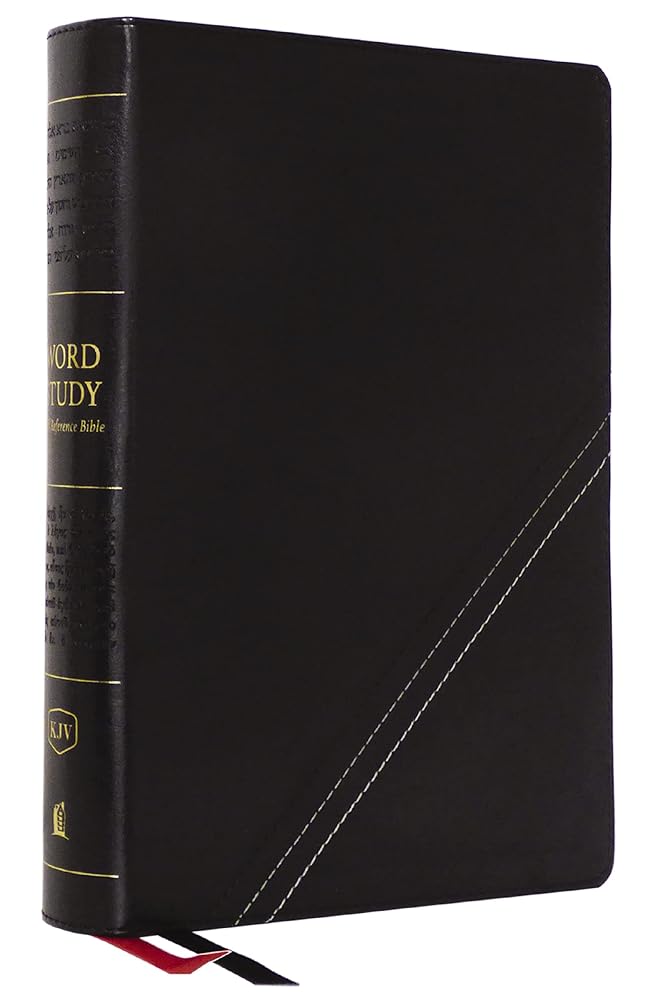 KJV, Word Study Reference Bible, Leathersoft, Black, Red Letter, Comfort Print: 2,000 Keywords that Unlock the Meaning of the Bible cover image