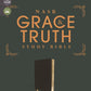 NASB, The Grace and Truth Study Bible, European Bonded Leather, Black, Red Letter, 1995 Text, Comfort Print *Like New*