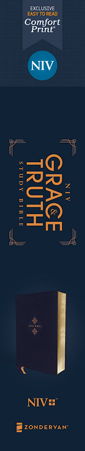 NIV, The Grace and Truth Study Bible (Trustworthy and Practical Insights), Leathersoft, Navy, Red Letter, Comfort Print
