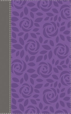 NIV, Thinline Bible, Giant Print, Leathersoft, Gray/Purple, Red Letter, Comfort Print