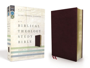 NIV, Biblical Theology Study Bible, Bonded Leather, Burgundy, Comfort Print: Follow God's Redemptive Plan as It Unfolds throughout Scripture