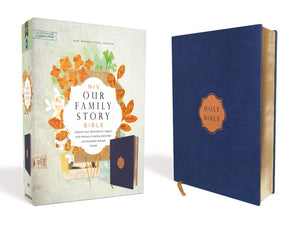 NIV, Our Family Story Bible, Leathersoft over Board, Navy, Red Letter, Comfort Print: Capture Your Generation’s Legacy with Memory-Creating Activities and Keepsake Storage Pocket *Like New*