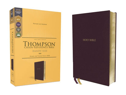 KJV, Thompson Chain-Reference Bible, Handy Size, Leathersoft, Burgundy, Red Letter, Comfort Print