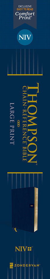 NIV, Thompson Chain-Reference Bible, Large Print, Leathersoft, Navy, Red Letter, Comfort Print