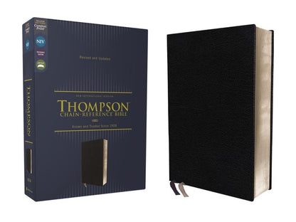 NIV, Thompson Chain-Reference Bible, European Bonded Leather, Black, Red Letter, Comfort Print *Like New*