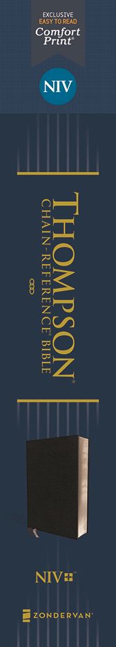 NIV, Thompson Chain-Reference Bible, European Bonded Leather, Black, Red Letter, Comfort Print *Like New*