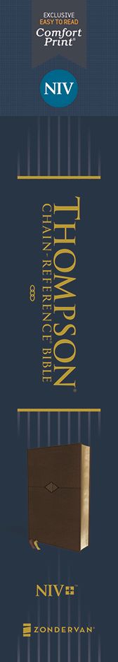 NIV, Thompson Chain-Reference Bible, Leathersoft, Brown, Red Letter, Comfort Print *Like New*