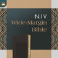 NIV, Wide Margin Bible, Leathersoft, Navy, Red Letter, Comfort Print