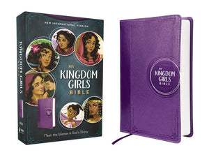 NIV, Kingdom Girls Bible, Full Color, Leathersoft, Purple, Comfort Print: Meet the Women in God's Story (Best Gift for Girls Ages 8-12 to Build Faith, Strength, and Character)