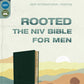 Rooted: The NIV Bible for Men, Leathersoft, Green, Comfort Print