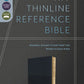 NIV, Thinline Reference Bible, Leathersoft, Navy, Red Letter, Comfort Print