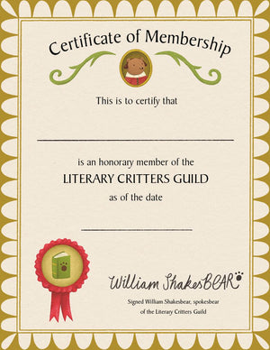 Literary Critters: William Shakesbear's Journey for Inspiration