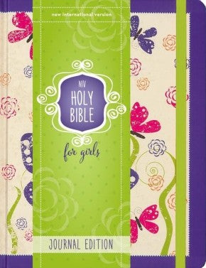 NIV Holy Bible for Girls, Journal Edition, Hardcover, Purple, Elastic Closure *Very Good*