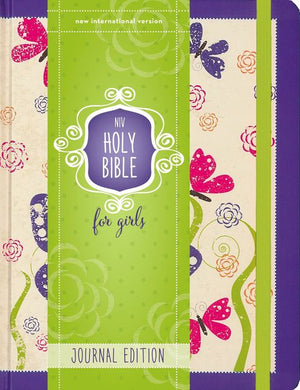 NIV Holy Bible for Girls, Journal Edition, Hardcover, Purple, Elastic Closure *Very Good*