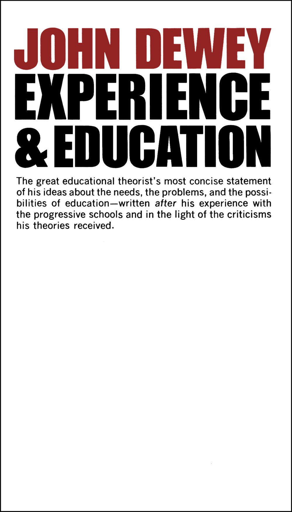 Experience And Education *Very Good*