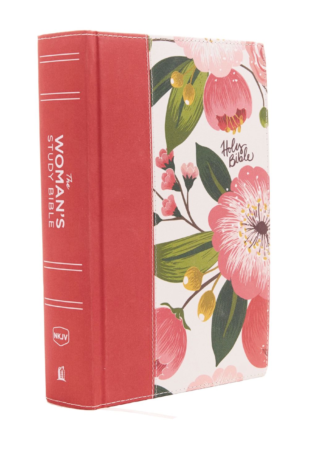 The NKJV, Woman's Study Bible, Cloth over Board, Pink Floral, Full-Color, Red Letter, Indexed: Receiving God's Truth for Balance, Hope, and Transformation