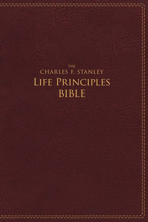 NIV, The Charles F. Stanley Life Principles Bible, Leathersoft, Burgundy: Holy Bible, New International Version
