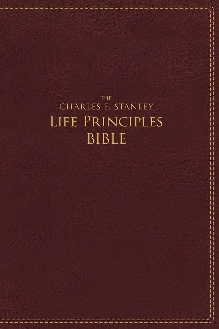 NIV, The Charles F. Stanley Life Principles Bible, Leathersoft, Burgundy: Holy Bible, New International Version