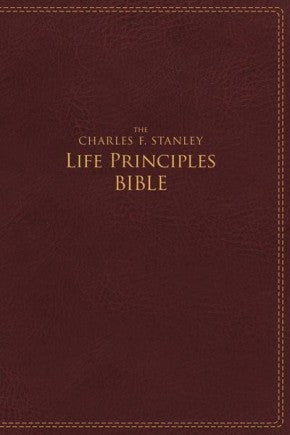NIV, The Charles F. Stanley Life Principles Bible, Leathersoft, Burgundy: Holy Bible, New International Version