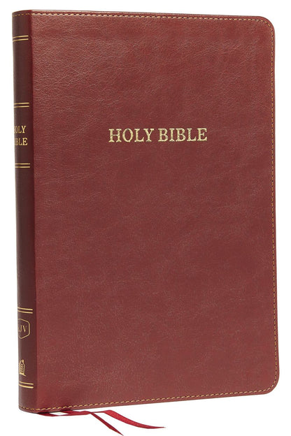 KJV, Thinline Bible, Large Print, Leathersoft, Burgundy, Red Letter Edition, Comfort Print