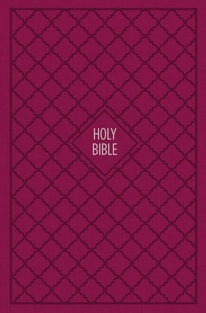 KJV, Thinline Bible, Standard Print, Cloth over Board, Pink, Red Letter Edition, Comfort Print