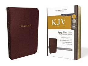 KJV Holy Bible, Super Giant Print Reference Bible, Burgundy Leather-look, 43,000 Cross References, Red Letter, Comfort Print: King James Version