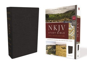 NKJV Study Bible, Leathersoft, Black, Full-Color, Comfort Print: The Complete Resource for Studying God'€™s Word
