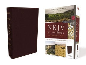 NKJV Study Bible, Bonded Leather, Burgundy, Full-Color, Comfort Print: The Complete Resource for Studying God'€™s Word
