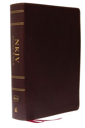 NKJV Study Bible, Bonded Leather, Burgundy, Full-Color, Thumb Indexed, Comfort Print: The Complete Resource for Studying God's Word *Like New*