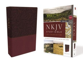NKJV Study Bible, Leathersoft, Red, Full-Color, Comfort Print: The Complete Resource for Studying God'€™s Word