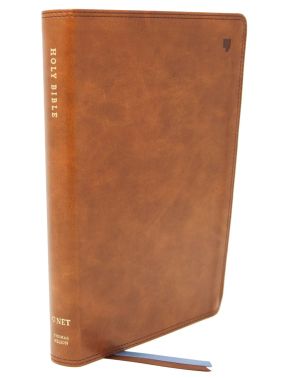 NET Bible, Thinline Large Print, Leathersoft, Brown, Comfort Print: Holy Bible *Like New*