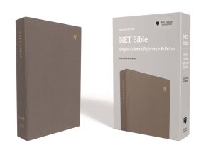 NET Bible, Single-Column Reference, Cloth over Board, Gray, Comfort Print: Holy Bible