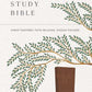 Evangelical Study Bible: Christ-centered. Faith-building. Mission-focused. (NKJV, Brown Leathersoft, Red Letter, Large Comfort Print) *Like New*