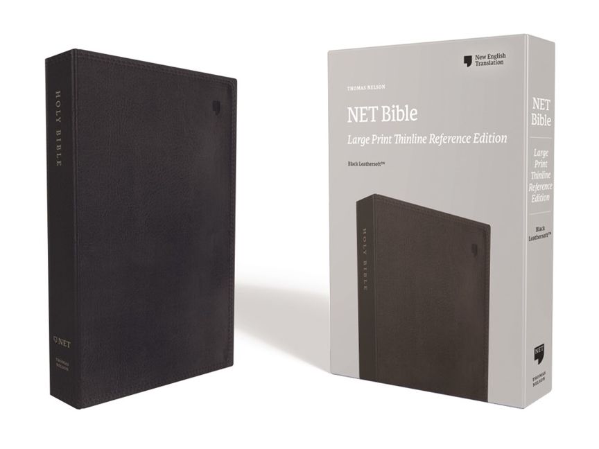 NET Bible, Thinline Reference, Large Print, Leathersoft, Black, Comfort Print: Holy Bible