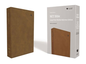 NET Bible, Thinline Reference, Large Print, Leathersoft, Brown, Comfort Print: Holy Bible *Like New*