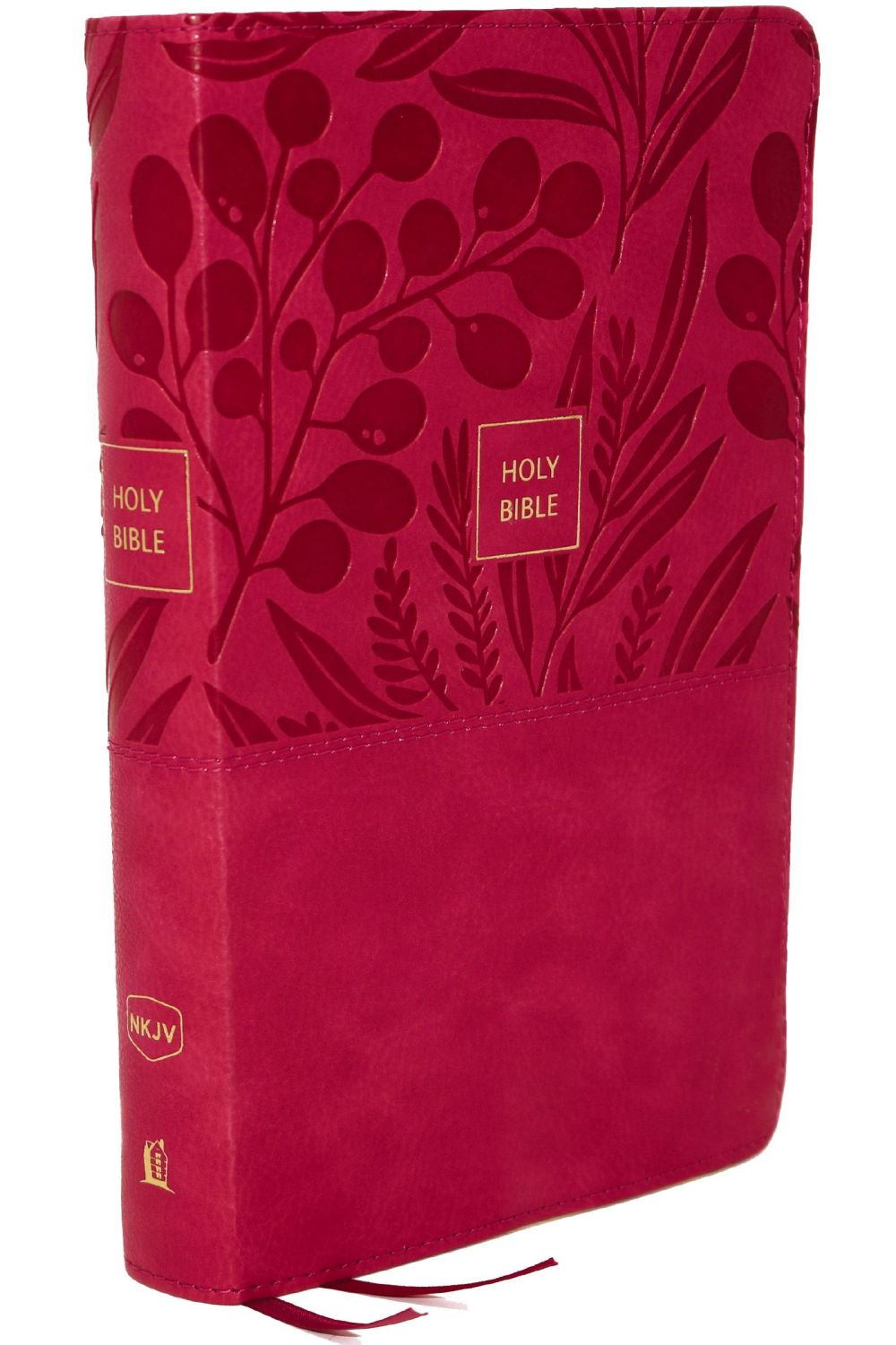 NKJV, End-of-Verse Reference Bible, Personal Size Large Print, Leathersoft, Pink, Red Letter, Comfort Print: Holy Bible, New King James Version