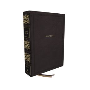 NKJV, Reference Bible, Wide Margin Large Print, Leathersoft, Black, Red Letter, Comfort Print: Holy Bible, New King James Version