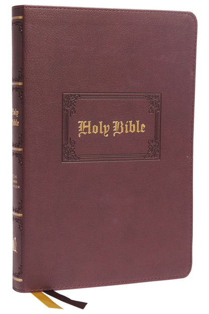 KJV, Thinline Bible, Large Print, Vintage Series, Leathersoft, Brown, Red Letter, Comfort Print: Holy Bible, King James Version