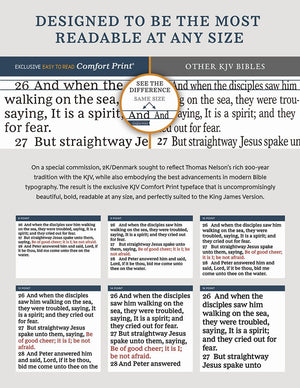 KJV, Thinline Bible, Large Print, Vintage Series, Leathersoft, Brown, Red Letter, Comfort Print: Holy Bible, King James Version