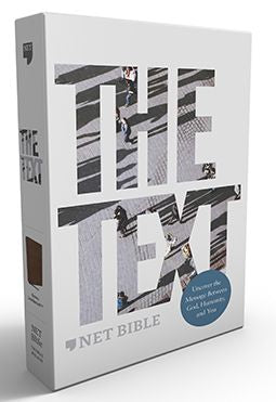NET, The TEXT Bible, Leathersoft, Brown, Comfort Print: Uncover the message between God, humanity, and you *Like New*