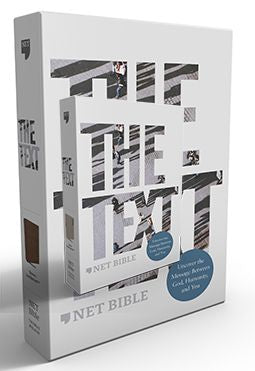 The TEXT Bible: Uncover the Message Between God, Humanity, and You, NET, Stone Leathersoft, Comfort Print *Very Good*