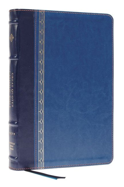 NRSVCE, Great Quotes Catholic Bible, Leathersoft, Blue, Comfort Print: Holy Bible *Like New*