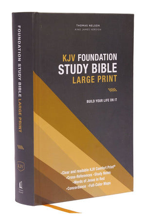 KJV, Foundation Study Bible, Large Print, Hardcover, Red Letter, Comfort Print: Holy Bible, King James Version *Very Good*