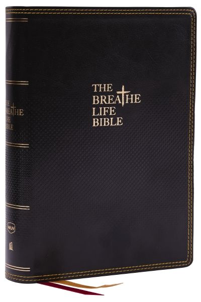 The Breathe Life Holy Bible: Faith in Action (NKJV, Black Leathersoft, Red Letter, Comfort Print) *Like New*