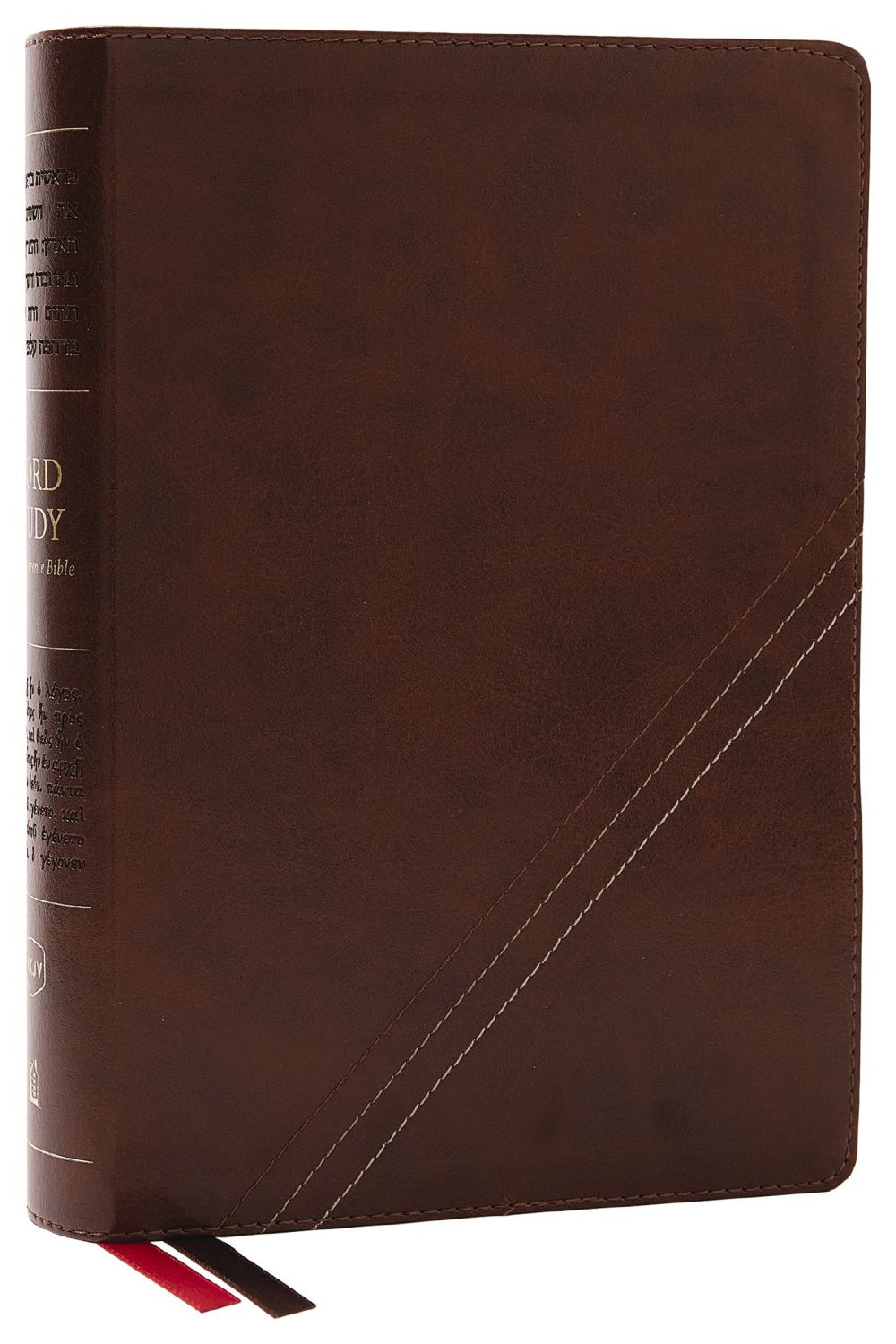 NKJV, Word Study Reference Bible, Leathersoft, Brown, Red Letter, Thumb Indexed, Comfort Print: 2,000 Keywords that Unlock the Meaning of the Bible