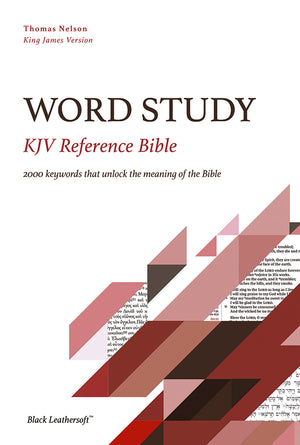 KJV, Word Study Reference Bible, Leathersoft, Black, Red Letter, Comfort Print: 2,000 Keywords that Unlock the Meaning of the Bible