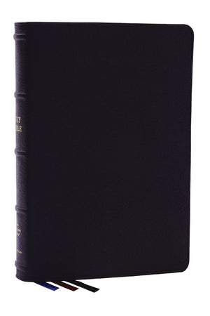 NKJV, Large Print Thinline Reference Bible, Blue Letter, Maclaren Series, Genuine Leather, Black, Comfort Print: Holy Bible, New King James Version *Very Good*