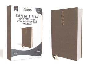 Biblia NBLA, Una Columna con Referencias, Letra Grande, Tapa Dura/Tela, Gris, Edicion Letra Roja (Spanish Edition)