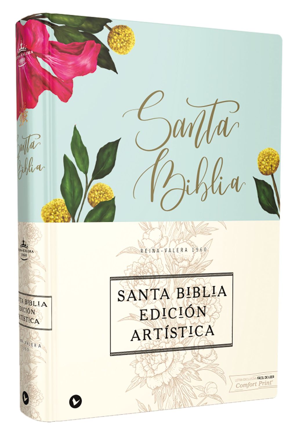 Reina Valera 1960 Santa Biblia Edicion Artistica, Tapa Dura/Tela, Floral, Canto con Diseno, Letra Roja (Spanish Edition)