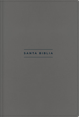 NVI, Santa Biblia, Texto revisado 2022, Una Columna con Referencias, Piel Reciclada, Palabras de Jesus en Rojo, Gris, Comfort Print (Spanish Edition)